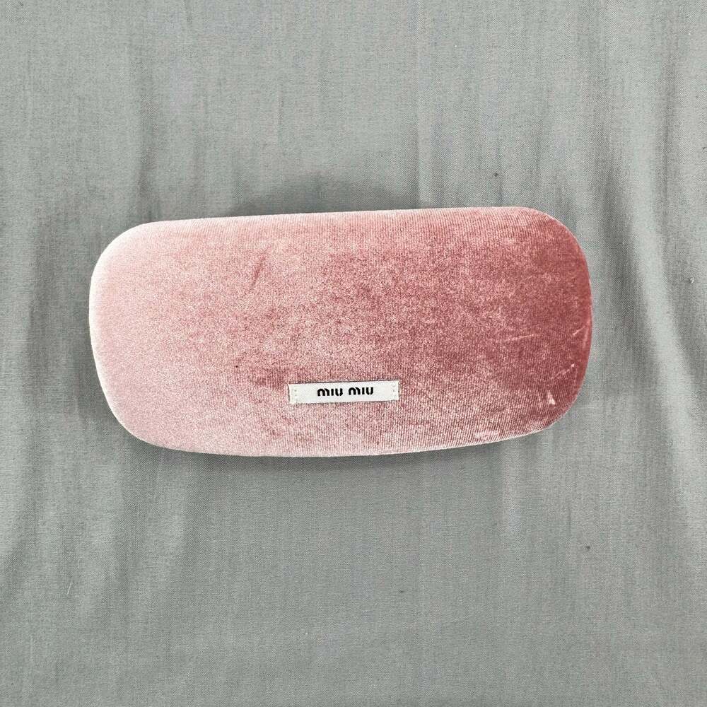 Miu Miu Pink Velvet Eyeglass Case with Gucci Cloth